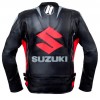 RED SUZUKI MOTUL MOTORCYCLE LEATHER RACING JACKET