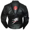 SUZUKI HAYABUSA MOTORCYCLE LEATHER RACING BLACK JACKET