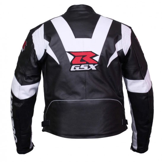 SUZUKI BLACK GSXR LEATHER RACING JACKET