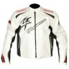 SUZUKI HAYABUSA MOTORCYCLE LEATHER RACING WHITE JACKET