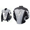 SUZUKI HAYABUSA MOTORCYCLE LEATHER RACING GREY JACKET