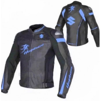 SUZUKI HAYABUSA MOTORCYCLE LEATHER RACING JACKET