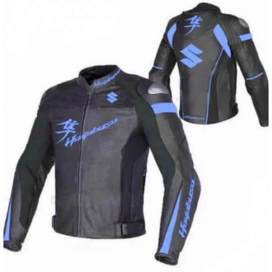 SUZUKI HAYABUSA MOTORCYCLE LEATHER RACING JACKET