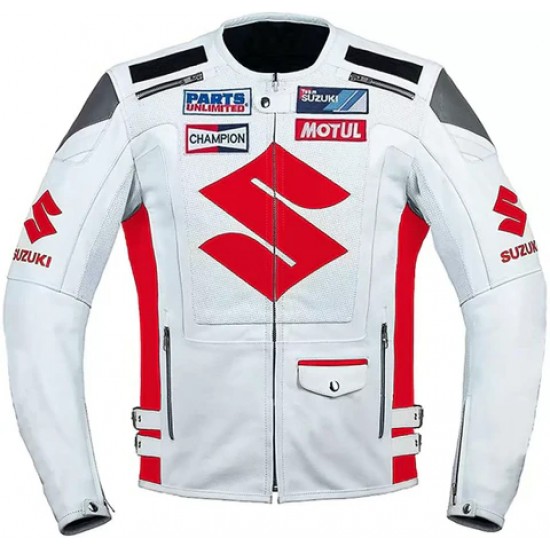 SUZUKI RED LEATHER RACING JACKET