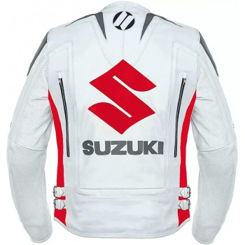 SUZUKI RED LEATHER RACING JACKET