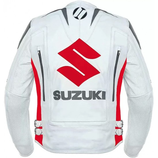 SUZUKI RED LEATHER RACING JACKET