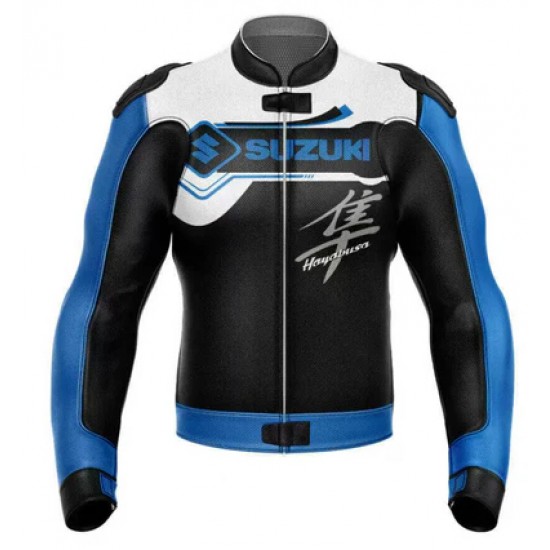 SUZUKI HAYABUSA MOTORCYCLE LEATHER RACING JACKET