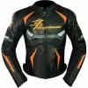 SUZUKI HAYABUSA ORANGE MOTORCYCLE LEATHER RACING JACKET