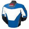 SUZUKI BLUE AND WHITE GSXR MOTORCYCLE LEATHER RACE JACKET