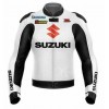 SUZUKI RED MOTORCYCLE LEATHER RACING JACKET