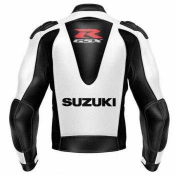 SUZUKI RED MOTORCYCLE LEATHER RACING JACKET