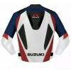 SUZUKI GSXR WHITE MOTORCYCLE LEATHER RACING JACKET