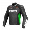 SUZUKI MOTUL GSXR MOTORCYCLE GREEN LEATHER RACING JACKET