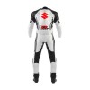 Custom Suzuki R GSX Motorbike Leather Racing Suit White Black