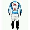 SUZUKI BLUE MOTORCYCLE LEATHER RACING SUIT CE RATED