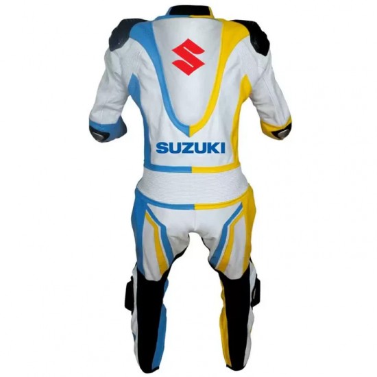 SUZUKI MEN MOTORCYCLE LEATHER RACING SUIT