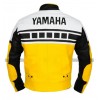 Custom Yamaha Motorcycle Leather Racing Jacket Yellow White Black