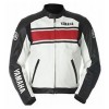 Yamaha Custom Motorcycle Leather Racing Jacket White Black Red