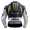 Yamaha Monster Energy Custom Motorbike Leather Racing Jacket Black Yellow White