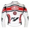 Yamaha Moto Gp R1 Motorcycle Custom Leather Racing Jacket White Red Black