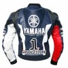 Yamaha Petronas Moto Gp Custom Motorcycle Leather Racing Jacket Blue White Red