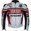 Yamaha Petronas Moto Gp Motorcycle Custom Leather Racing Jacket White Red Black