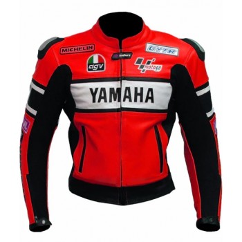 RED MOTORCYCLE LEATHER RACING JACKET