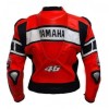 RED MOTORCYCLE LEATHER RACING JACKET