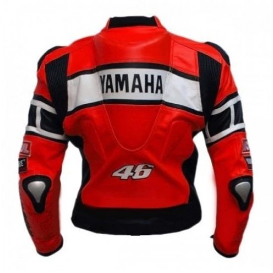 RED MOTORCYCLE LEATHER RACING JACKET