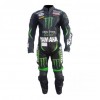 Custom Yamaha Monster Energy Motorbike Leather Racing Suit Black Green