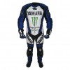 Custom Yamaha Monster Energy Motorcycle Leather Racing Suit Blue White