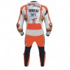 Custom Yamaha SBK Motorcycle Leather Racing Suit Orange White Black