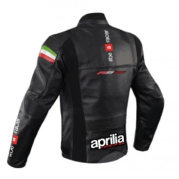 APRILIA BLACK KNIGHT MOTORCYCLE LEATHER RACING JACKET