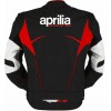 Aprilia Racing RS V4 Custom Motorcycle Leather Jacket Black Red