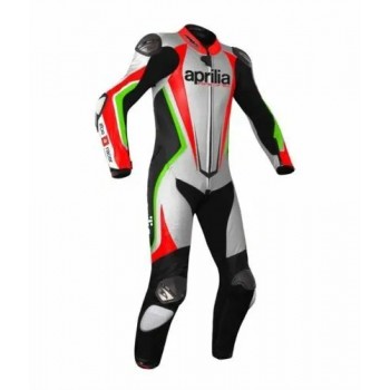 Custom Aprilia Motorcycle Leather Racing Suit White Black Red Green