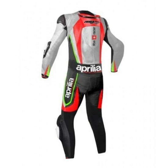 Custom Aprilia Motorcycle Leather Racing Suit White Black Red Green