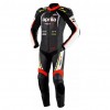 Custom Aprilia Racing RSV4 Motorcycle Leather Suit Black Red White Green