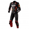 Custom Aprilia Racing SBK Motorcycle Leather Suit Black Red