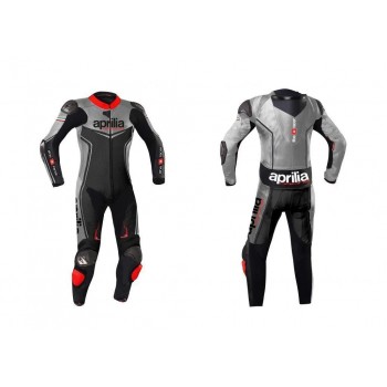 APRILIA MOTORCYCLE LEATHER RACING ONE PIECE GREY SUIT