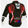 Custom BMW S1000 RR Motorbike Leather Racing Jacket Black Red White