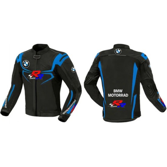 BMW MOTORRAD MOTORCYCLE BLUE LEATHER RACING JACKET