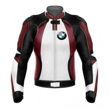 BMW BLACK MEN MOTORCYCLE LEATHER RACING JACKET