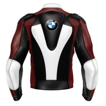 BMW BLACK MEN MOTORCYCLE LEATHER RACING JACKET