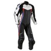 BMW Double R Custom Motorcycle Leather Racing Suit Black White Blue