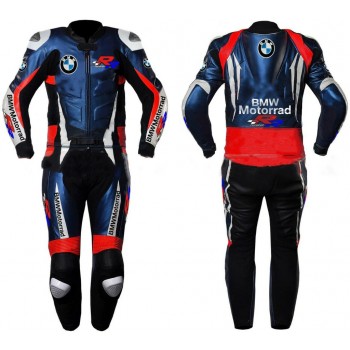 BMW MOTORCYCLE BLUE LEATHER RACING SUIT