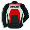 Ducati Corse Motorcycle Simple Leather Racing Jacket Red White Black