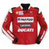 Ducati Custom Motorcycle Leather Racing Jacket Red White