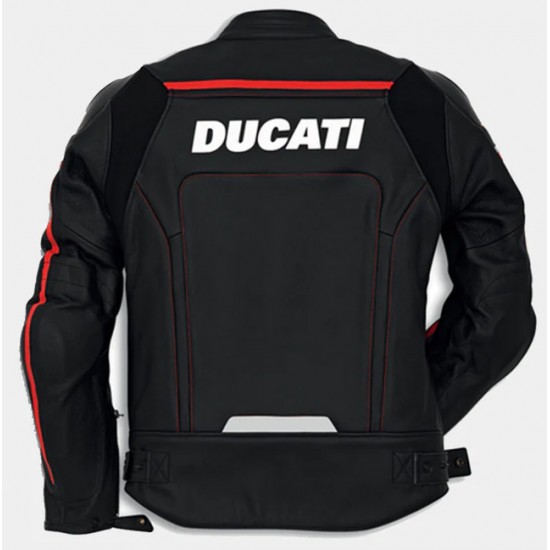 DUCATI CORSE MEN MOTORCYCLE LEATHER RACING JACKET