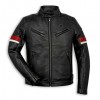 DUCATI MOTORCYCLE BLACK LEATHER RACING JACKET