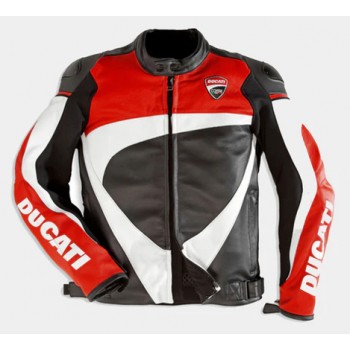 DUCATI CORSE MEN MOTORCYCLE LEATHER RACING JACKET